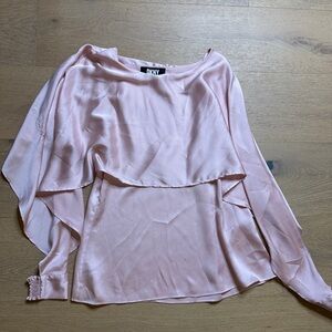 DKNY Light Pink Draped Blouse